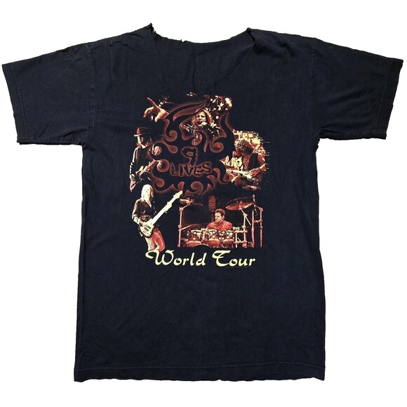 VTG Aerosmith Shirt 9 Lives World Tour Rock Band M Double Sided 90s READ NOTES - Picture 1 of 11